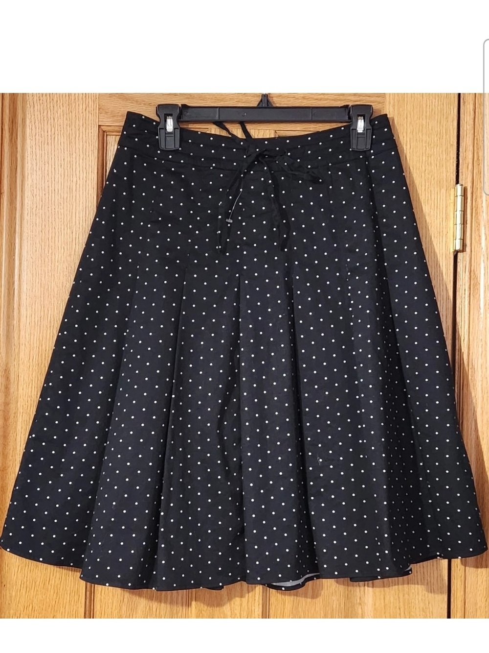 VTG Pursuits ltd.Polka Dot A-Line Skirt Women Black & White Sz 8 Retro Pinup